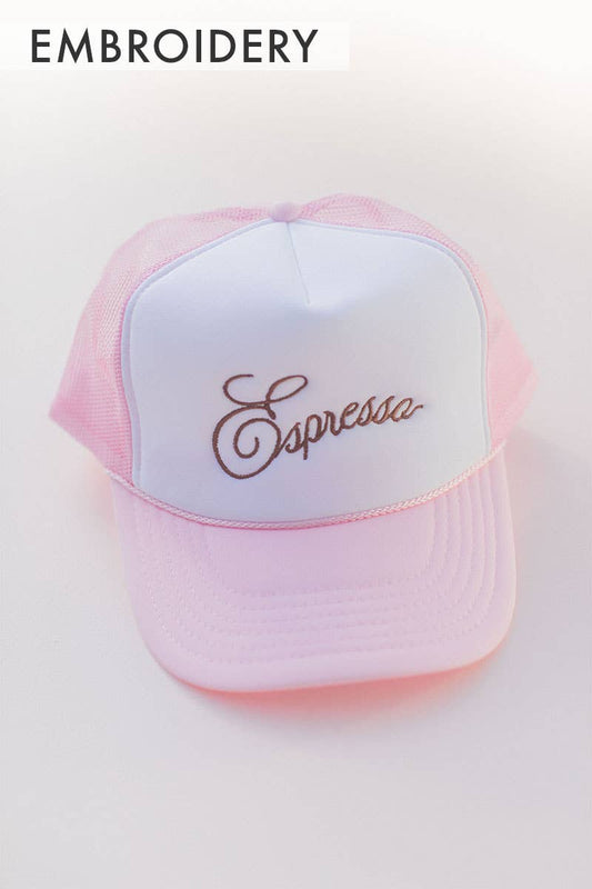 Embroidery Espresso Sabrina Carpenter Trucker Hat Cap